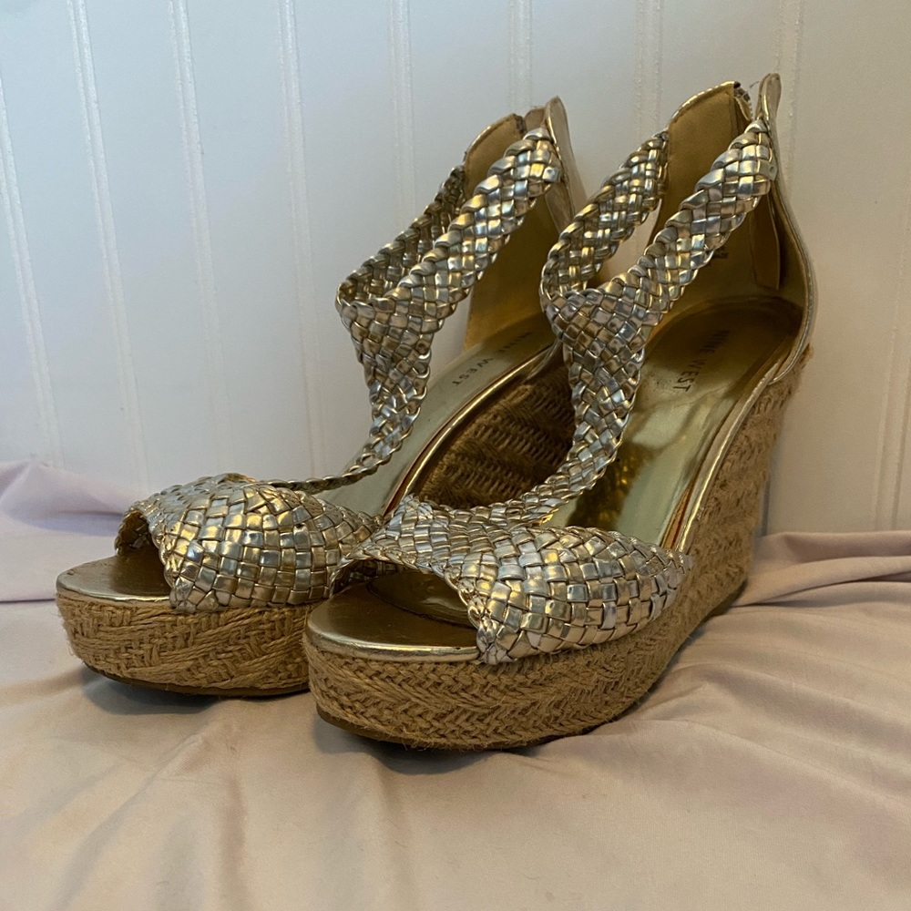 Nine West Gold and Silver Wedge